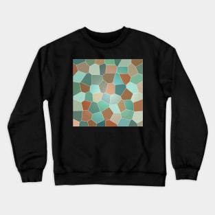 Abstract of Browns Blues and Greens Crewneck Sweatshirt